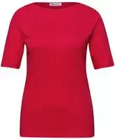 Street One CCA3247781750444, Street One Kurzarm Shirt mit Knopfdetail Rot