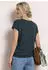 Street One Silk-Look mit Waterfall-Front T-Shirt kurzarm deep bound green (Damen) (A32526117742)