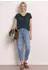 Street One Silk-Look mit Waterfall-Front T-Shirt kurzarm deep bound green (Damen) (A32526117742)