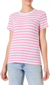 Hugo Boss Striped T-Shirt kurzarm open purple (Damen) (50504192-554)