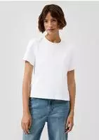 s.Oliver RED LABEL Cropped T-Shirt Wei&szlig; 44 female