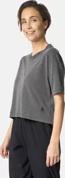 Odlo Active 365 Naturfaser T-Shirt kurzarm black melange (Damen) (314081-15015)