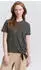 Tom Tailor Knoten-Detail T-Shirt kurzarm black white dotted print (Damen) (1040186-38411)