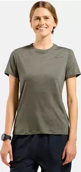 Odlo x POW Collective Voices Merinomix T-Shirt kurzarm vetiver melange (Damen) (554661-40457)