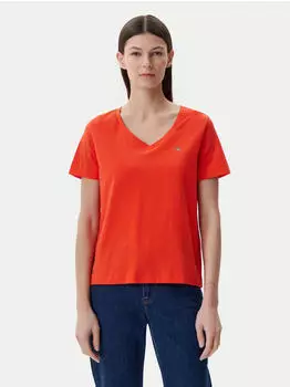Gant Shield V-Neck T-Shirt kurzarm orange (Damen) (4200750-651)