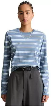 Marc O'Polo Langarmshirt aus Single Jersey mit Elasthan medium blue