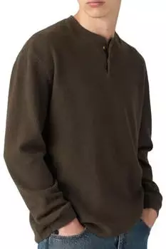 Levi's Ls RLX Button Henley T-Shirt (0088Q) coffee