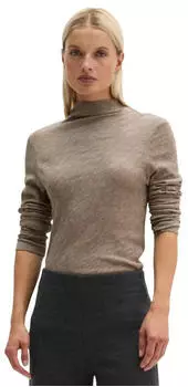 Marc O'Polo Langarmshirt aus Organic Cotton (13409549) stone taupe melange