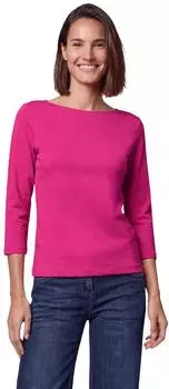 Cecil 3/4-Arm-Shirt mit U-Boot-Ausschnitt (B325945) pink flash