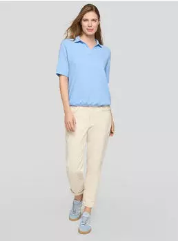 Rabe Poloshirt in Crinkle-Optik (28280616) ozean