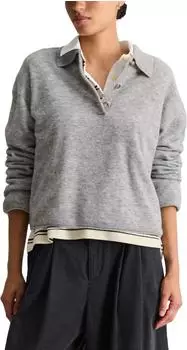 Marc O'Polo Strick-Poloshirt relaxed grau (5000012081_0910)