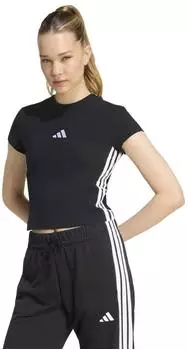 Adidas Essentials 3-Streifen Baby-T-Shirt Slim Fit (KR4039) schwarz/wei&szlig;