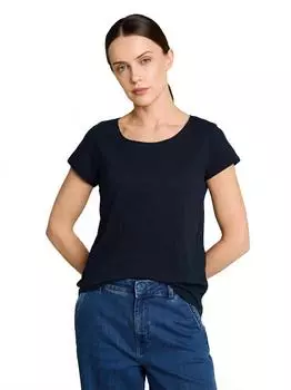 Tom Tailor 1050423 Regular Fit T-Shirt mit weitem Rundhalsausschnitt sky captain blue