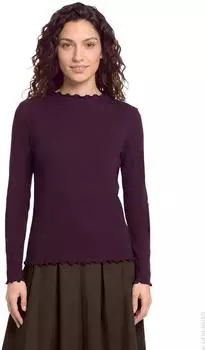 Cartoon Kurzarmshirt mit Kragen (866255) dark dahlia