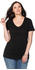 Sheego Casual Basic Longshirt mit V-Ausschnitt schwarz (115303-00289)