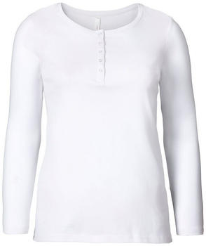 Sheego Casual Basic Shirt mit Serafinokragen weiß (115316-00010)