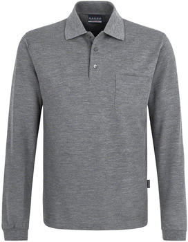 Hakro Longsleeve-Pocket-Poloshirt Top grey (809-15)