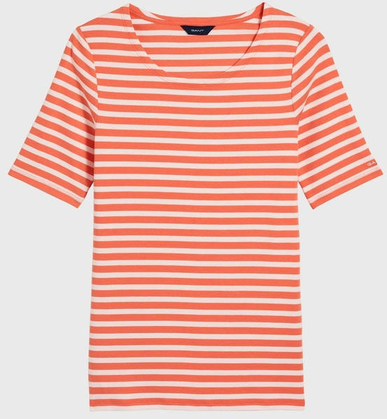 GANT Rib T-Shirt mit längerem Arm coral orange (4203432-859)