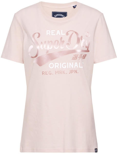 Superdry Real Originals Satin Entry Tee shell pink (W1000019B)