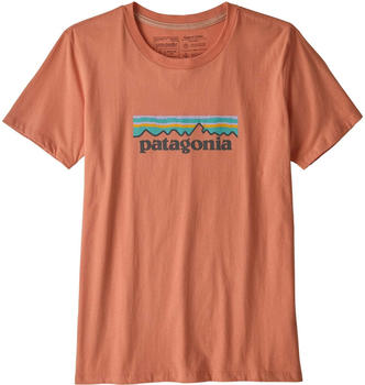 Patagonia Women's Pastel P-6 Logo Organic Crew T-Shirt mellow melon