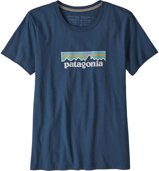 Patagonia Women's Pastel P-6 Logo Organic Crew T-Shirt stone blue