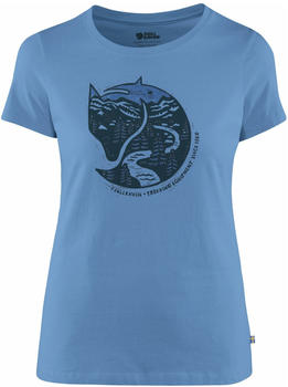 Fjällräven Arctic Fox Print T-Shirt W river blue