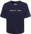 Tommy Hilfiger Modern Logo Cropped Fit T-Shirt (DW0DW08062-C87) twlinight blue