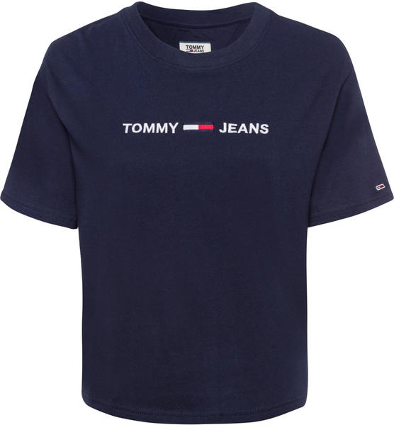 Tommy Hilfiger Modern Logo Cropped Fit T-Shirt (DW0DW08062-C87) twlinight blue