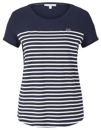 Tom Tailor Denim T-Shirt navy off white stripe (1017275) Test TOP Angebote  ab 10,99 € (August 2023)