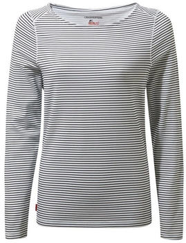 Craghoppers NosiLife Erin Long Sleeved Top (CWT1276) blue navy stripe