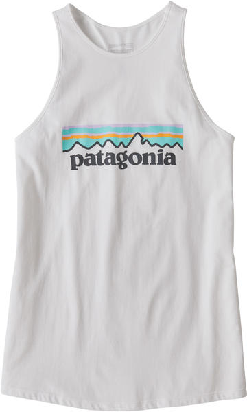 Patagonia Women's Pastel P-6 Logo Organic Cotton High Neck Tank Top (38552) white
