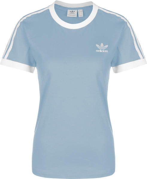 Adidas Women Original 3-Stripes T-Shirt clear sky/white (FM3322)