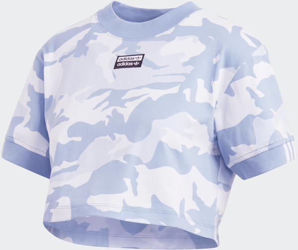 Adidas Cropped T-Shirt Damen sky tint/shade blue/easy blue (FM2492)