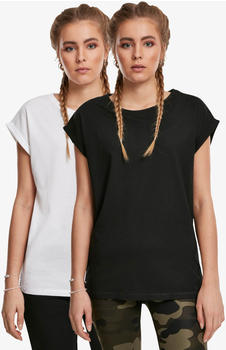 Urban Classics T-Shirt Extended Shoulder 2-Pack black (TB771A00826)