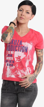 Yakuza T-Shirt Addiction V Neck pink (GSB16123GER)