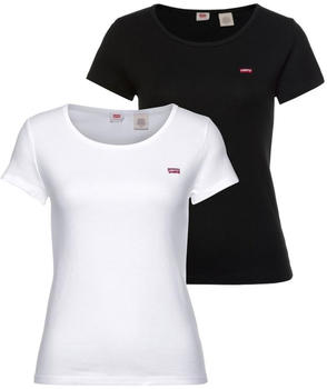 Levi's The Perfect Tee 2-Pack (74856) white/mineral black
