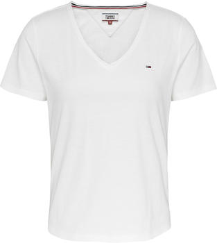 Tommy Hilfiger Organic Cotton V-Neck Slim Fit T-Shirt (DW0DW09195) white