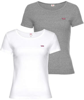 Levi's The Perfect Tee 2-Pack (74856) white/smokestack