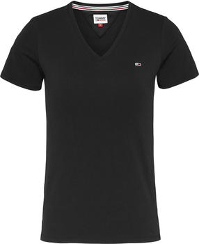 Tommy Hilfiger Organic Cotton Skinny Fit V-Neck T-Shirt (DW0DW09197) black