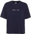 Tommy Hilfiger Logo Embroidery Cropped Fit T-Shirt (DW0DW10057) twilight navy