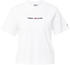 Tommy Hilfiger Logo Embroidery Cropped Fit T-Shirt (DW0DW10057) white