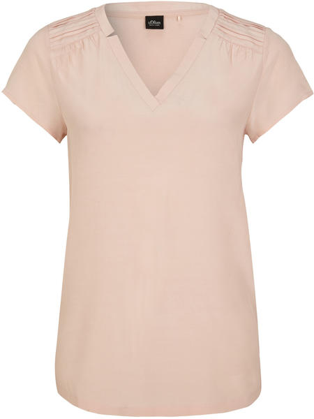S.Oliver Materialmix-shirt (2061316) rosa