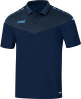 Jako 6320D, JAKO Champ 2.0 kurzarm Poloshirt Damen marine/darkblue/skyblue 34