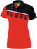 Erima Damen Poloshirt 5-C (1111912) rot/schwarz/weiß