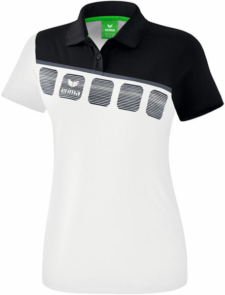 Erima Damen Poloshirt 5-C (1111913) weiß/schwarz/dunkelgrau