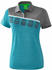 Erima Damen Poloshirt 5-C (1111916) oriental blue melange/grau melange/weiß