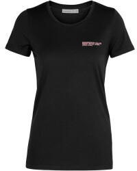 Icebreaker Women's Merino Tech Lite Short Sleeve Low Crewe T-Shirt Growers Club black