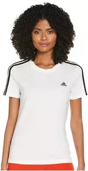 Adidas LOUNGEWEAR Essentials Slim 3-Stripes Tee white/black (GL0783)