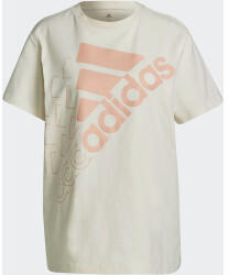 Adidas Brand Love Slanted Logo Boyfriend T-Shirt wonder white/ambient blush (H10232)