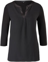 comma Comma Materialmix-shirt (85.899.31.X011.9999) schwarz